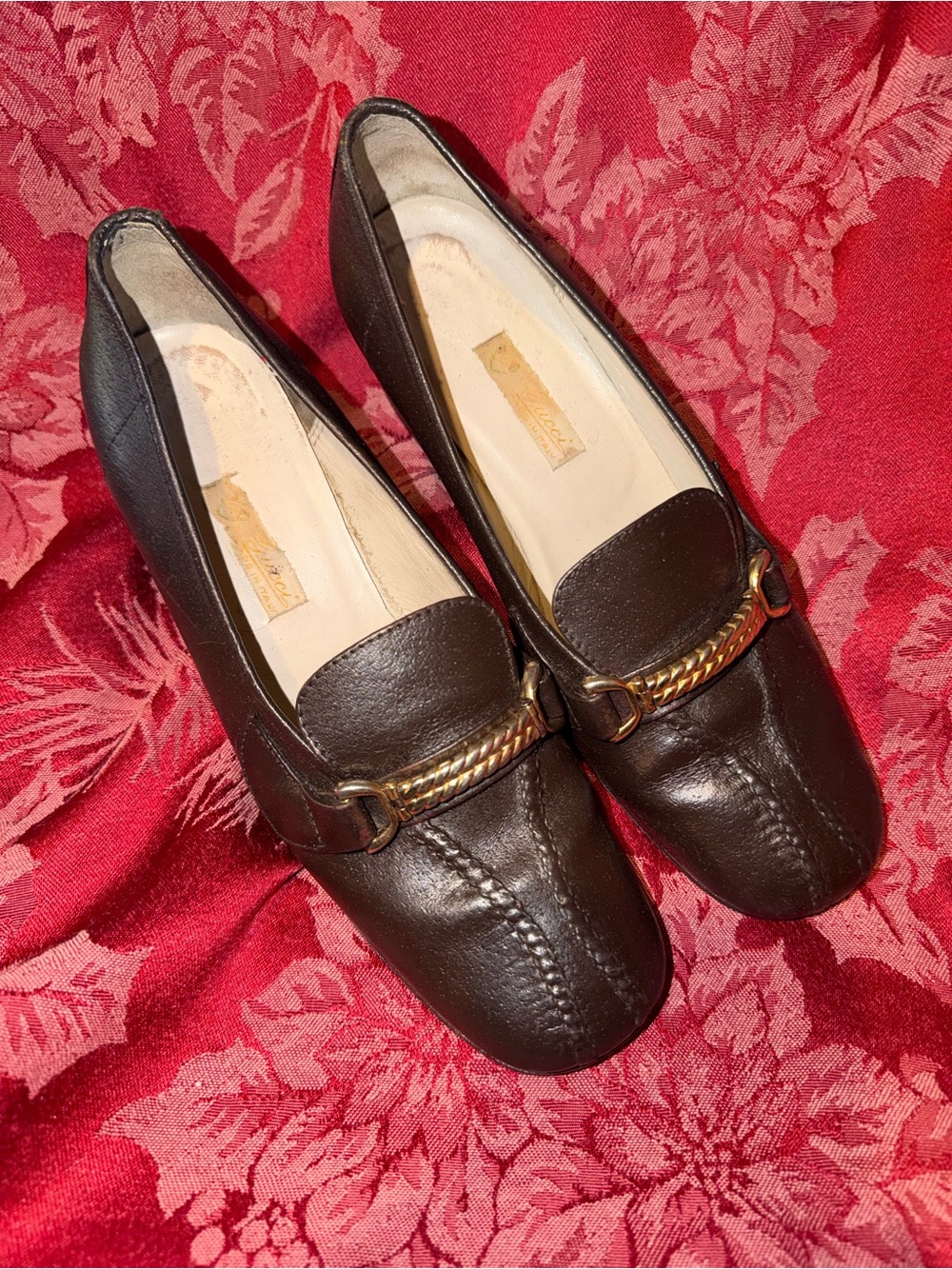 1970s vintage Gucci Loafer Heels